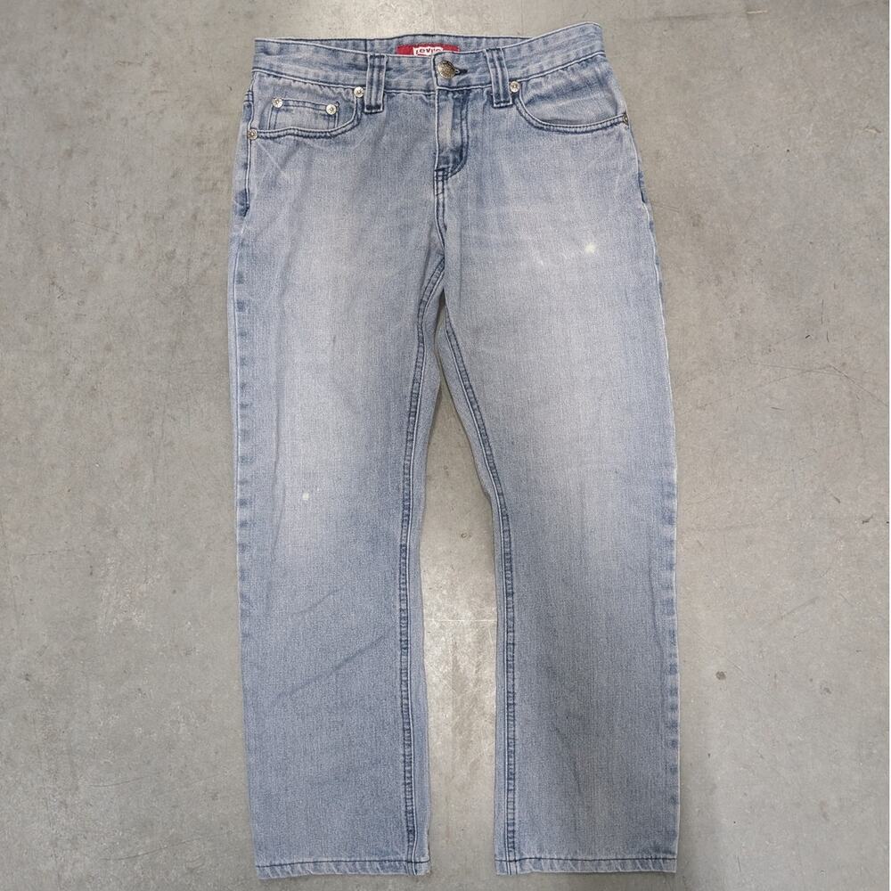 Levi's Light Wash Straight Leg Jeans Men's 32x28 Y2K Vintage Style Denim Pants